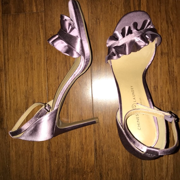 Chinese Laundry Lavender Open Toe Heels, Size 11 - Picture 3 of 4
